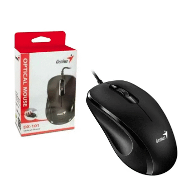 Mouse Genius Dx 101 Óptico Usb Negro Con Cable