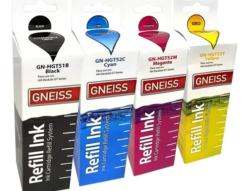 Tinta alternativa para hp gt51 negro y gt52 color 52